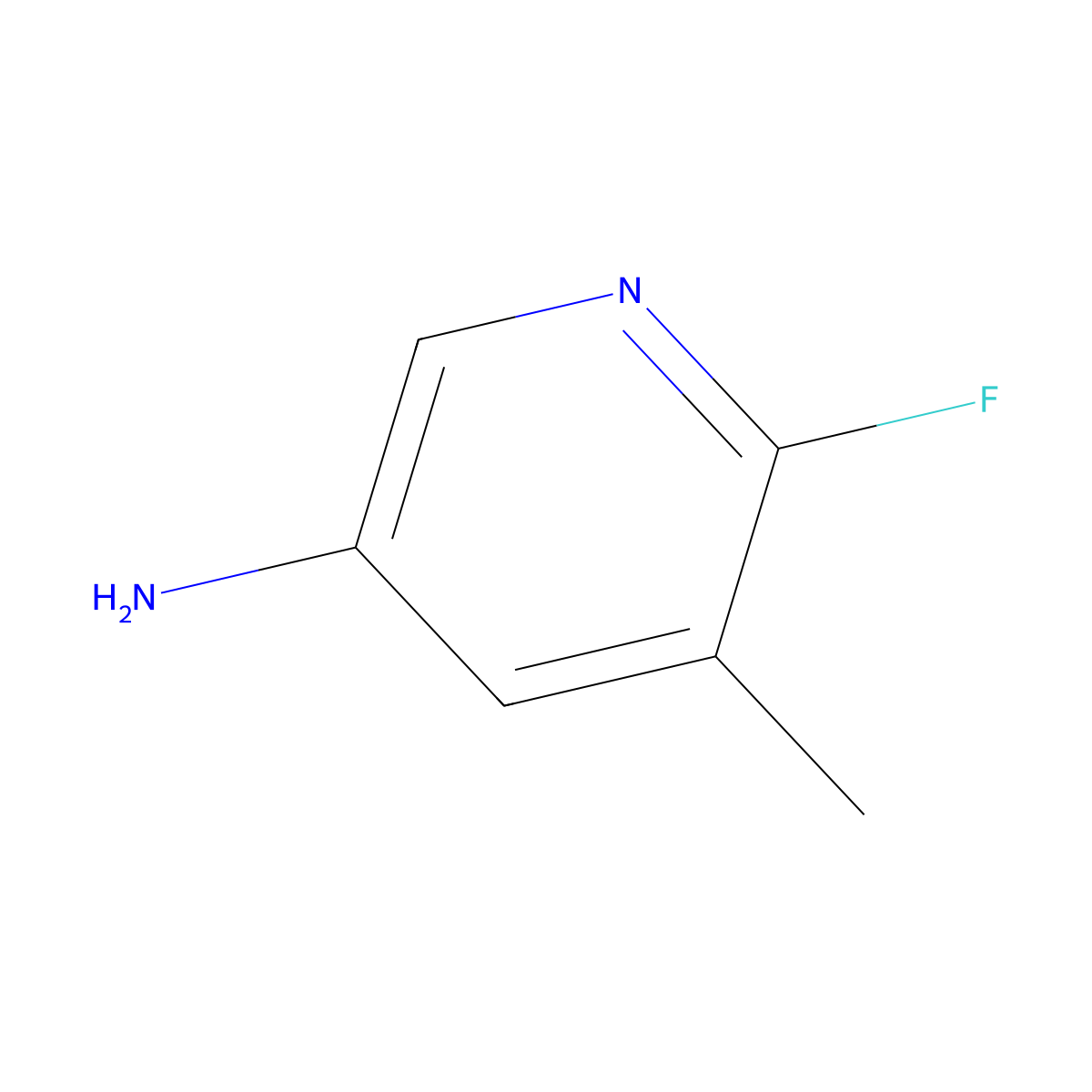 6-Fluoro-5-methylpyridin-3-amine molecular structure, CAS 186593-48-6