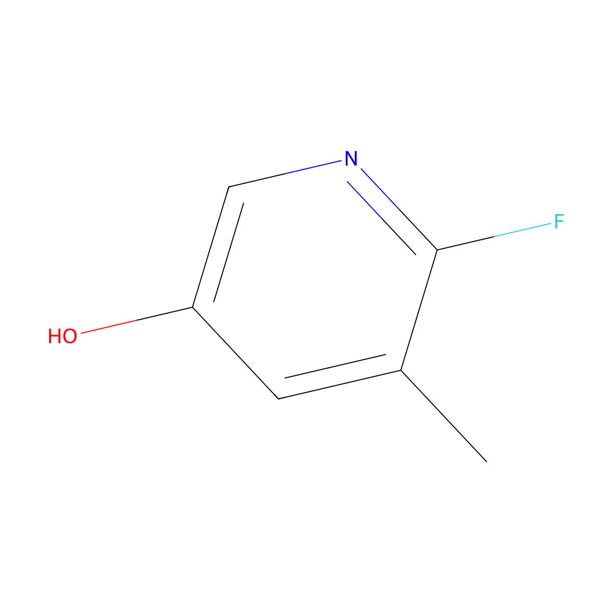 6-Fluoro-5-methylpyridin-3-ol molecular structure, CAS 186593-50-0