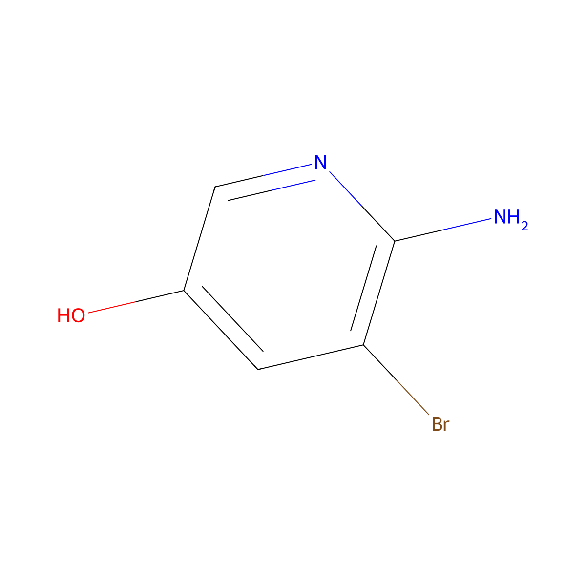 6-Amino-5-bromopyridin-3-ol molecular structure, CAS 186593-53-3