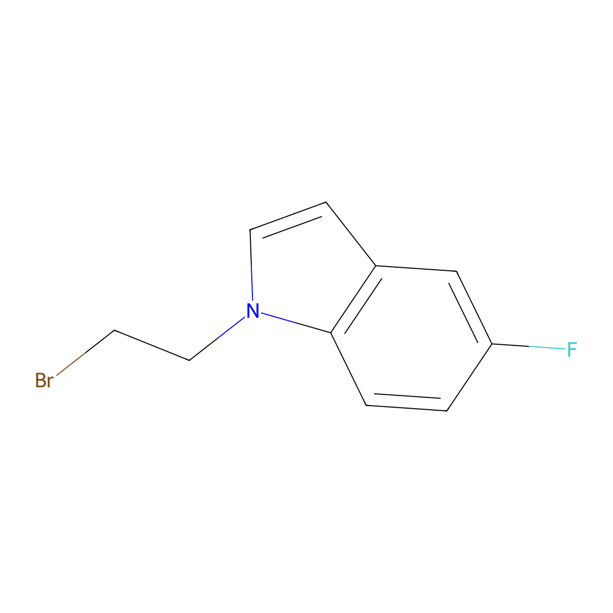 1-(2-bromoethyl)-5-fluoro-1H-indole molecular structure, CAS 1865988-59-5