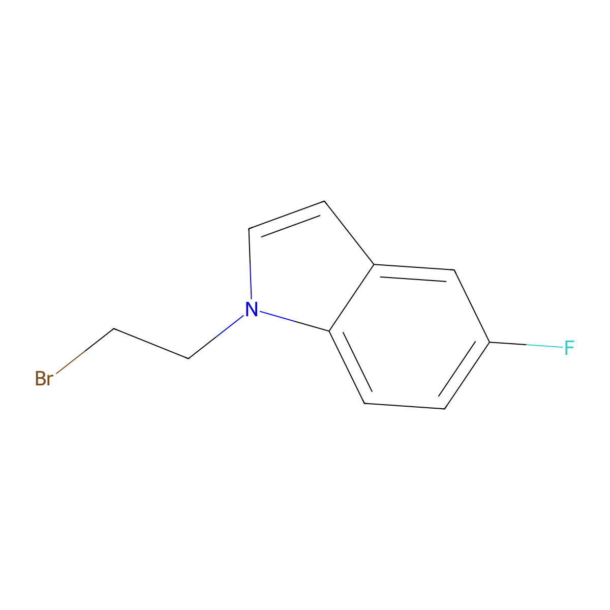 1-(2-bromoethyl)-5-fluoro-1H-indole molecular structure, CAS 1865988-59-5
