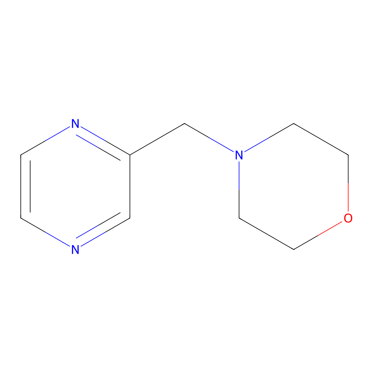 4-(Pyrazin-2-ylmethyl)morpholine molecular structure, CAS 1865990-41-5