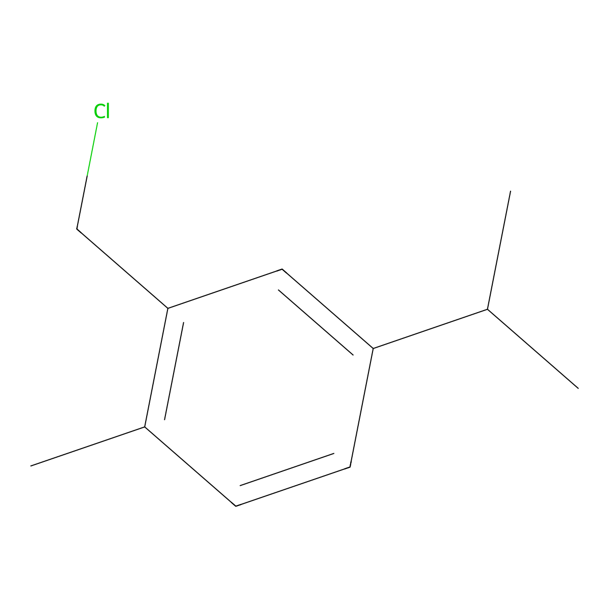 2-(Chloromethyl)-1-methyl-4-(propan-2-yl)benzene molecular structure, CAS 1866-01-9