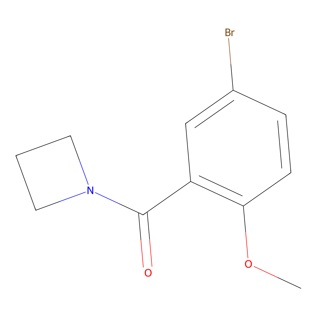 1-(5-Bromo-2-methoxybenzoyl)azetidine molecular structure, CAS 1866001-52-6