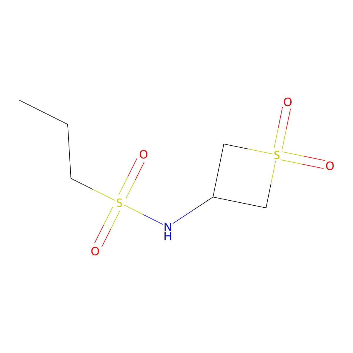 N-(1,1-Dioxidothietan-3-yl)propane-1-sulfonamide molecular structure, CAS 1866008-62-9
