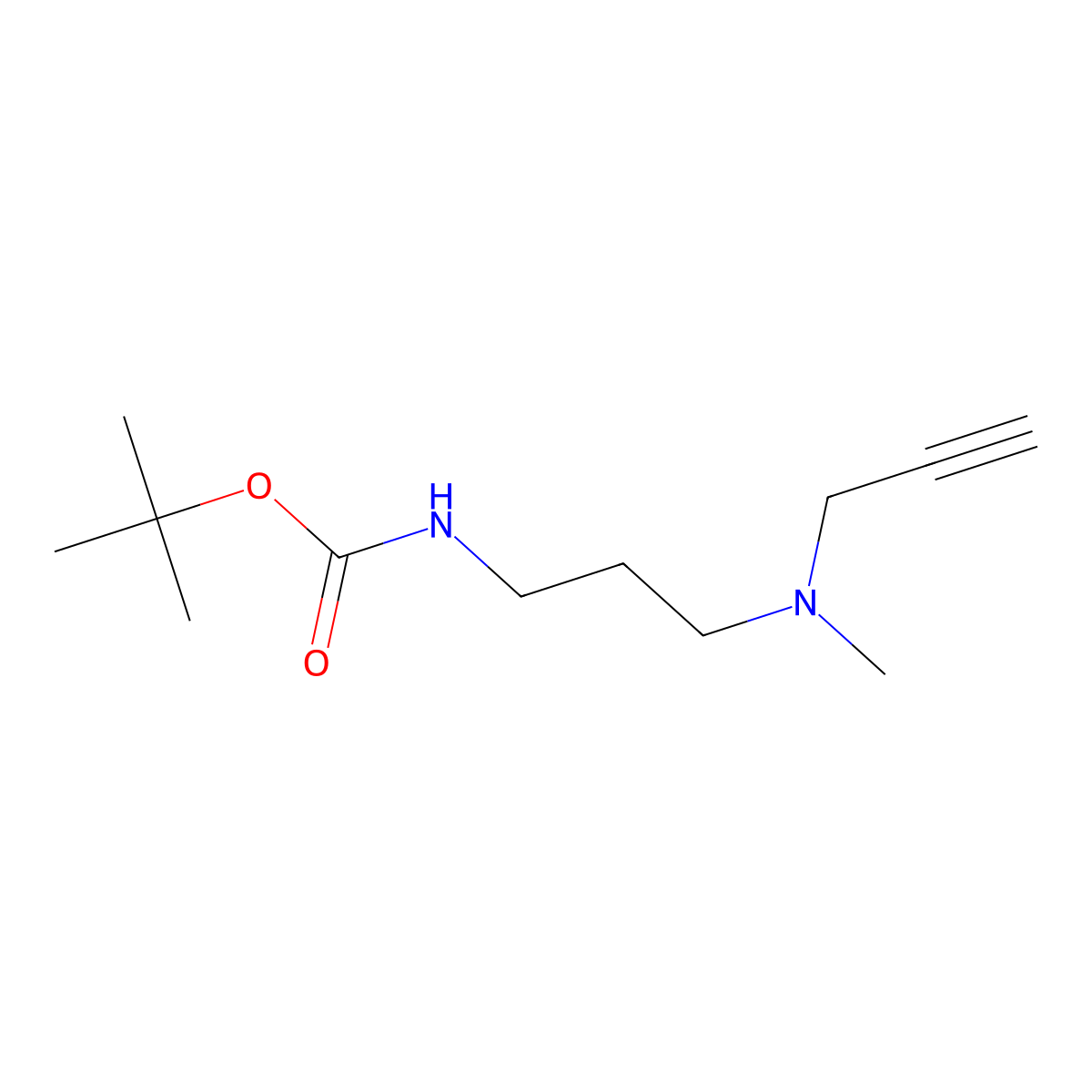 tert-butyl N-{3-[methyl(prop-2-yn-1-yl)amino]propyl}carbamate molecular structure, CAS 1866013-52-6