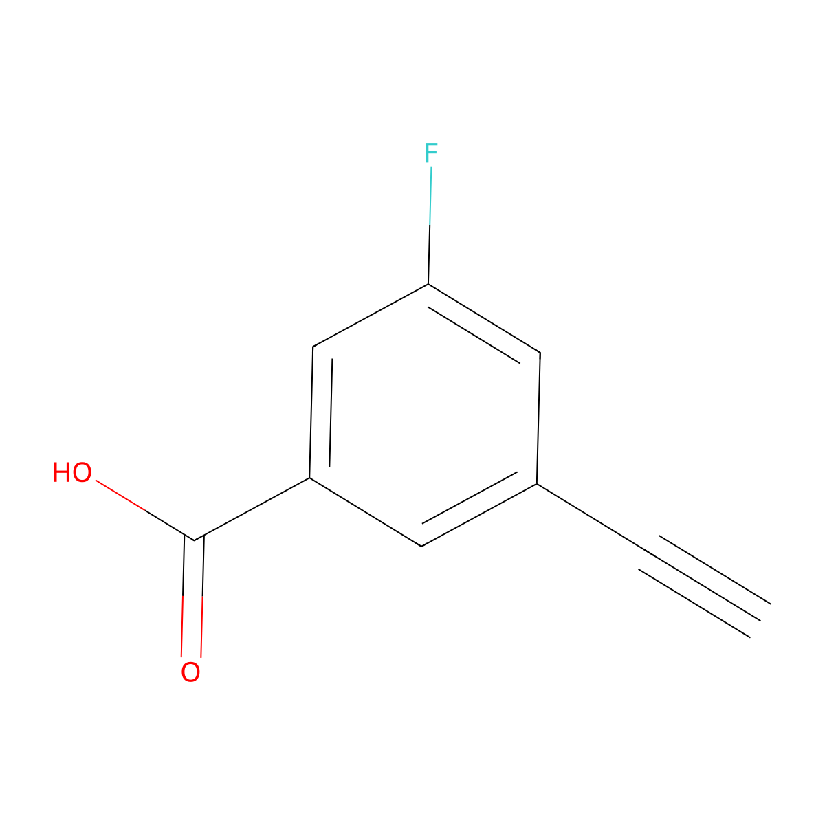 3-Ethynyl-5-fluorobenzoic acid molecular structure, CAS 1866020-80-5