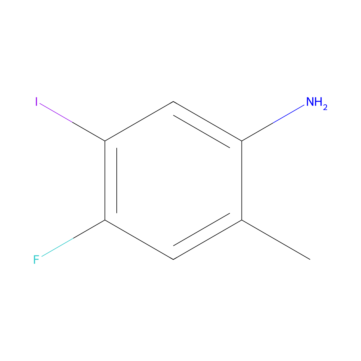 4-Fluoro-5-iodo-2-methylaniline molecular structure, CAS 1866027-05-5