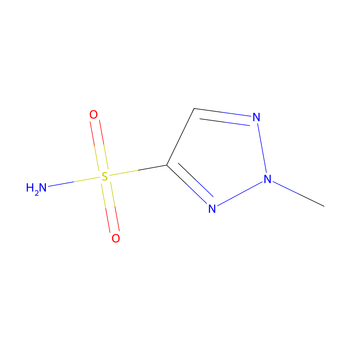 2-methyl-2H-1,2,3-triazole-4-sulfonamide molecular structure, CAS 1866027-41-9