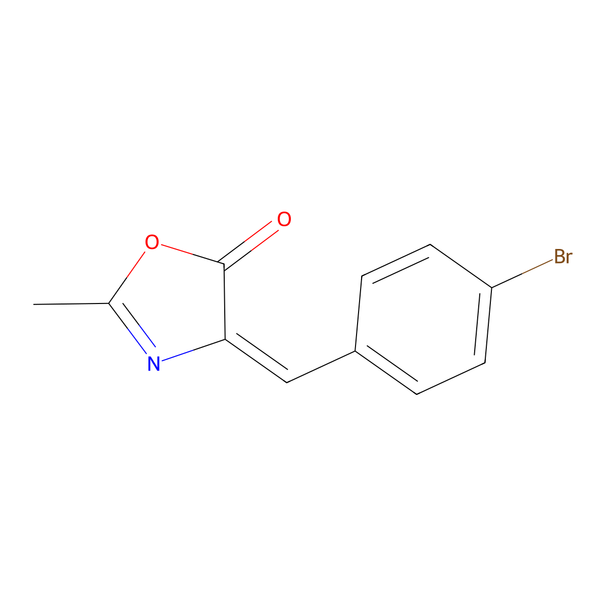 4-[(4-Bromophenyl)methylidene]-2-methyl-1,3-oxazol-5-one molecular structure, CAS 186605-19-6