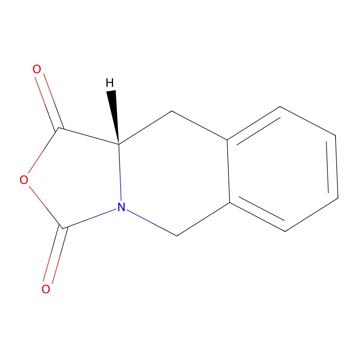 (10aS)-10,10a-dihydro[1,3]oxazolo[3,4-b]isoquinoline-1,3(5H)-dione molecular structure, CAS 186606-17-7