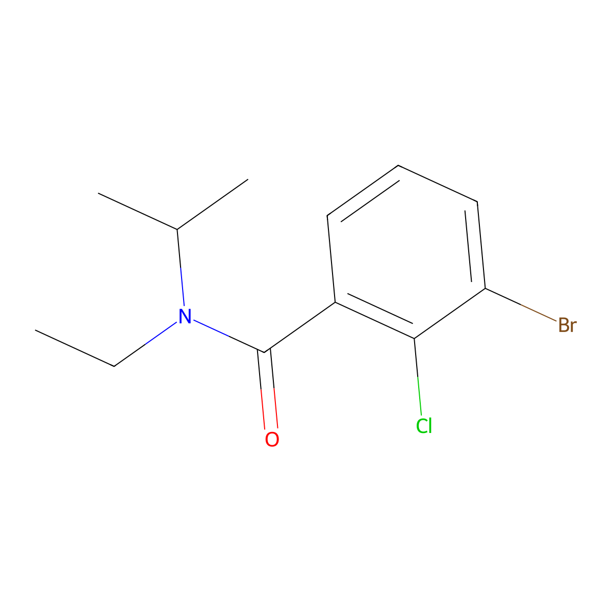 3-Bromo-2-chloro-N-ethyl-N-(1-methylethyl)benzamide molecular structure, CAS 1866062-10-3