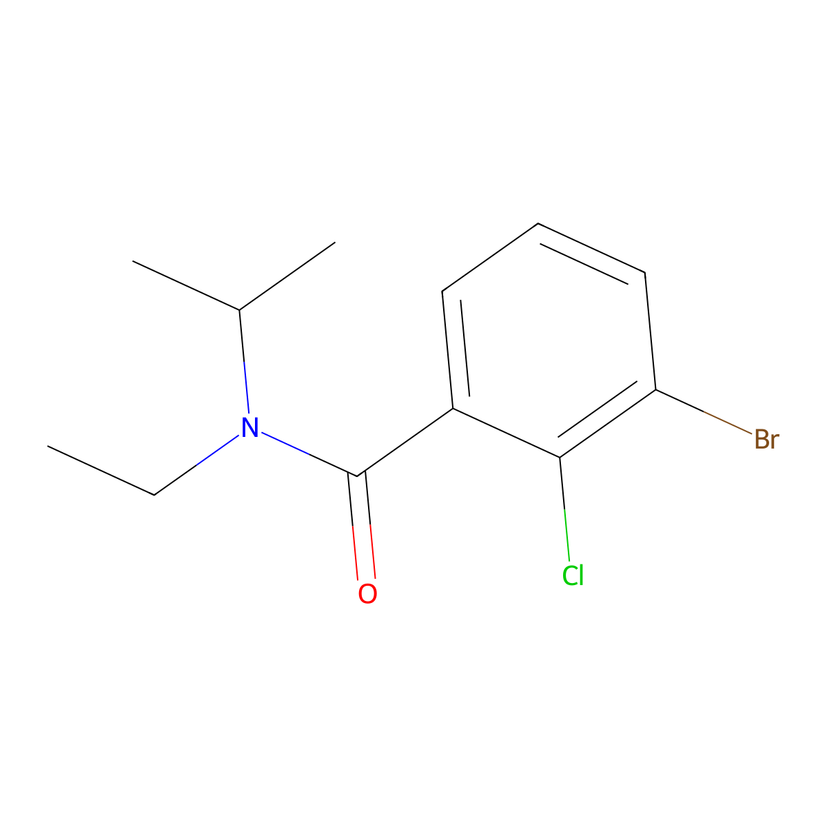 3-Bromo-2-chloro-N-ethyl-N-(1-methylethyl)benzamide molecular structure, CAS 1866062-10-3