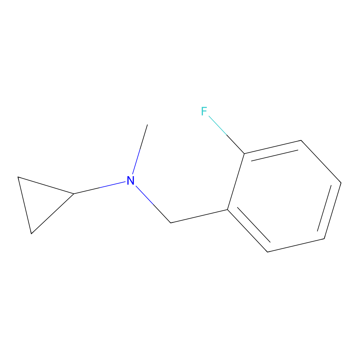 N-[(2-fluorophenyl)methyl]-N-methylcyclopropanamine molecular structure, CAS 1866068-66-7