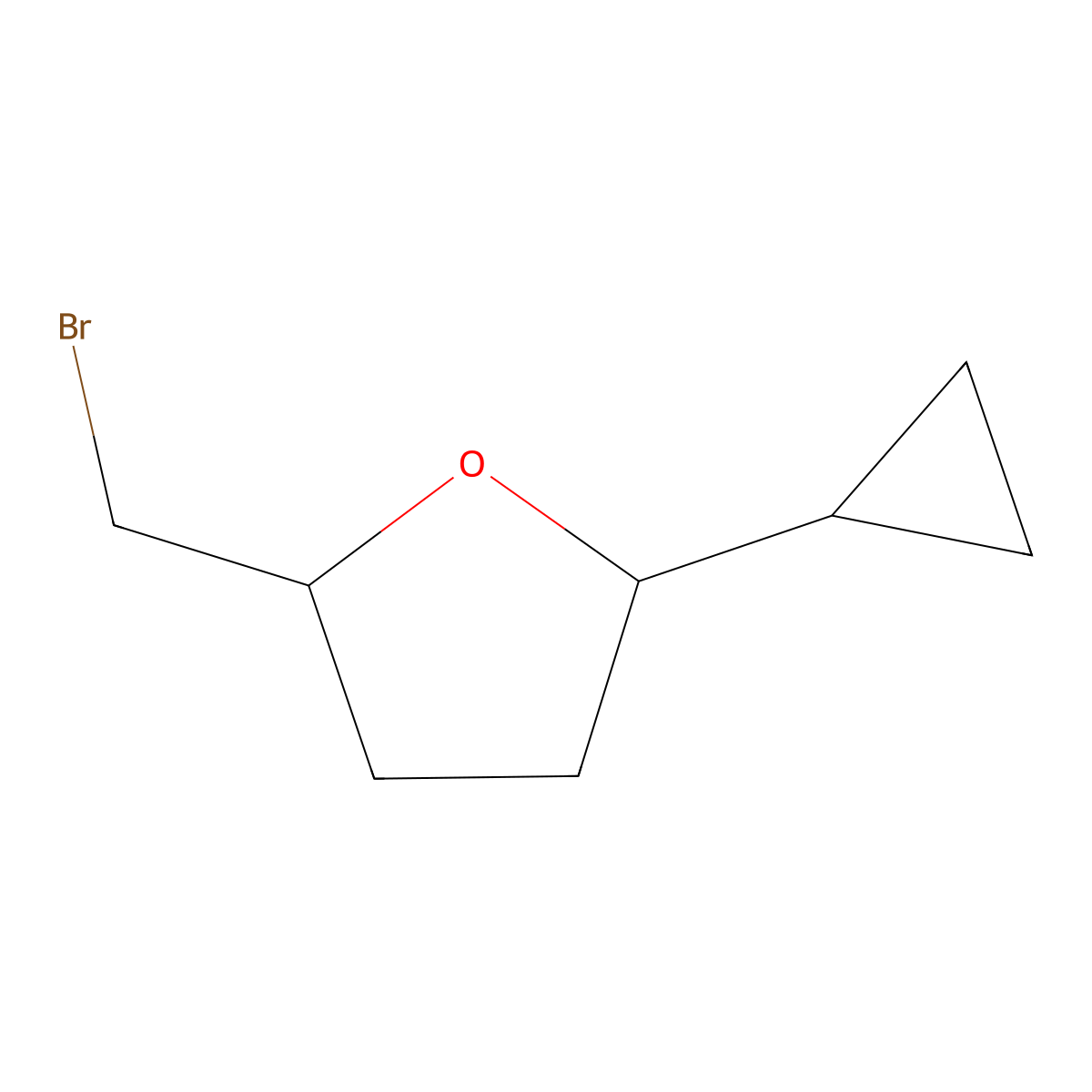 2-(Bromomethyl)-5-cyclopropyloxolane molecular structure, CAS 1866103-72-1
