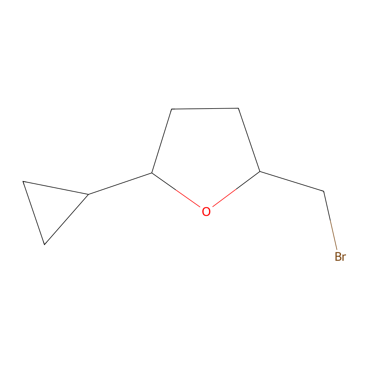 2-(Bromomethyl)-5-cyclopropyloxolane molecular structure, CAS 1866103-72-1