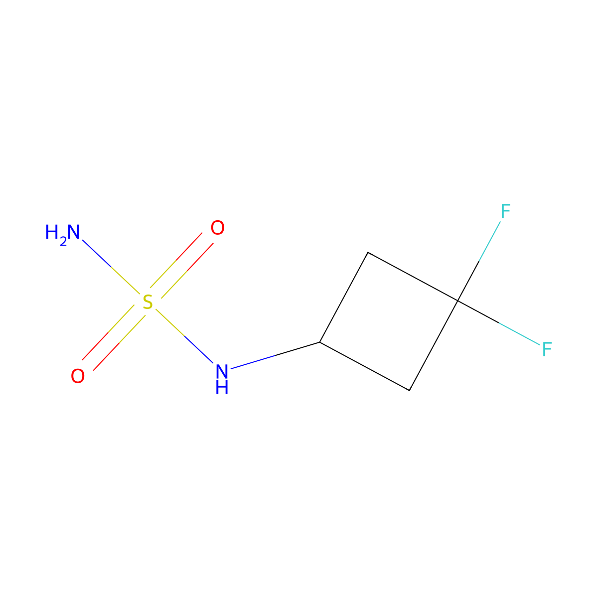 N-(3,3-Difluorocyclobutyl)sulfamide molecular structure, CAS 1866130-01-9
