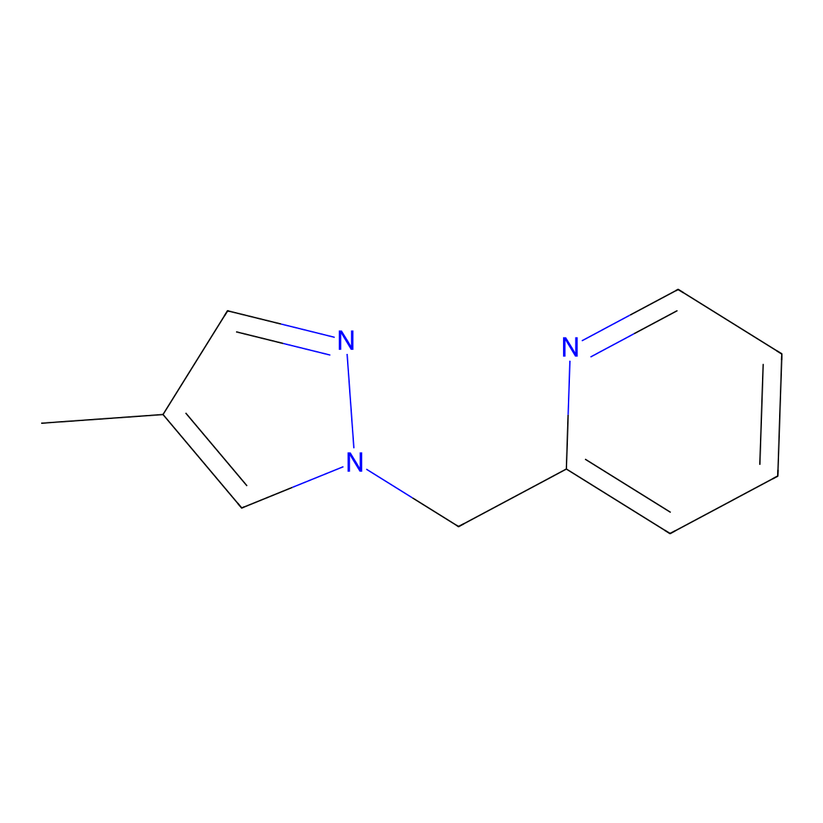 2-[(4-methyl-1H-pyrazol-1-yl)methyl]pyridine molecular structure, CAS 1866130-75-7