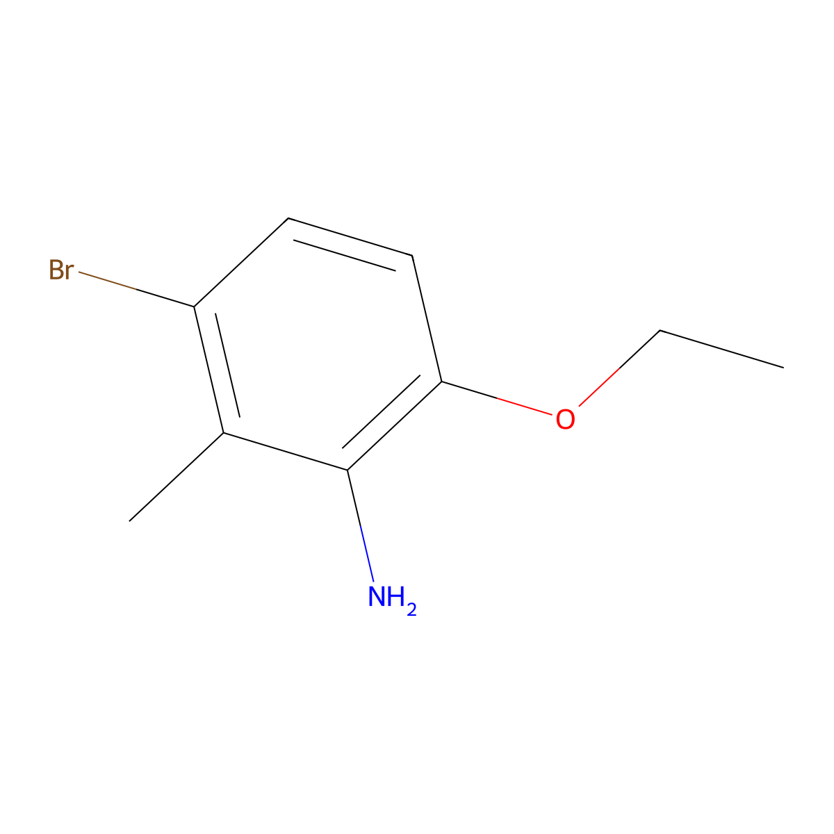 3-Bromo-6-ethoxy-2-methylaniline molecular structure, CAS 1866137-63-4