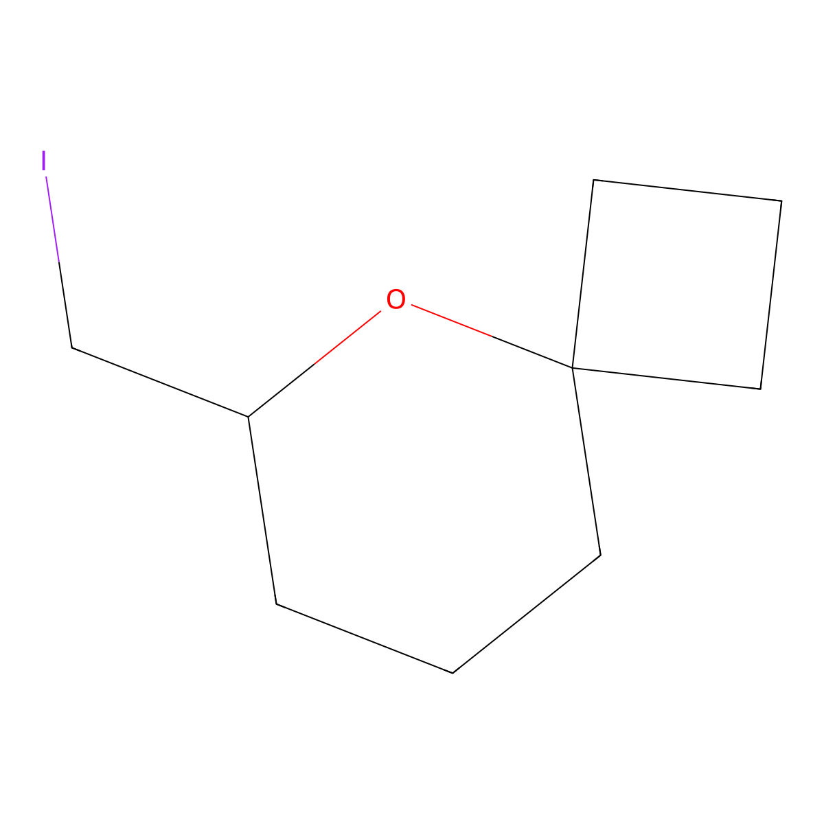 6-(Iodomethyl)-5-oxaspiro(3.5)nonane molecular structure, CAS 1866138-71-7