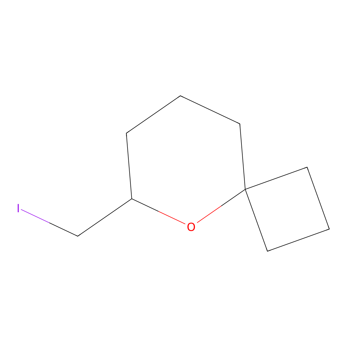 6-(Iodomethyl)-5-oxaspiro(3.5)nonane molecular structure, CAS 1866138-71-7