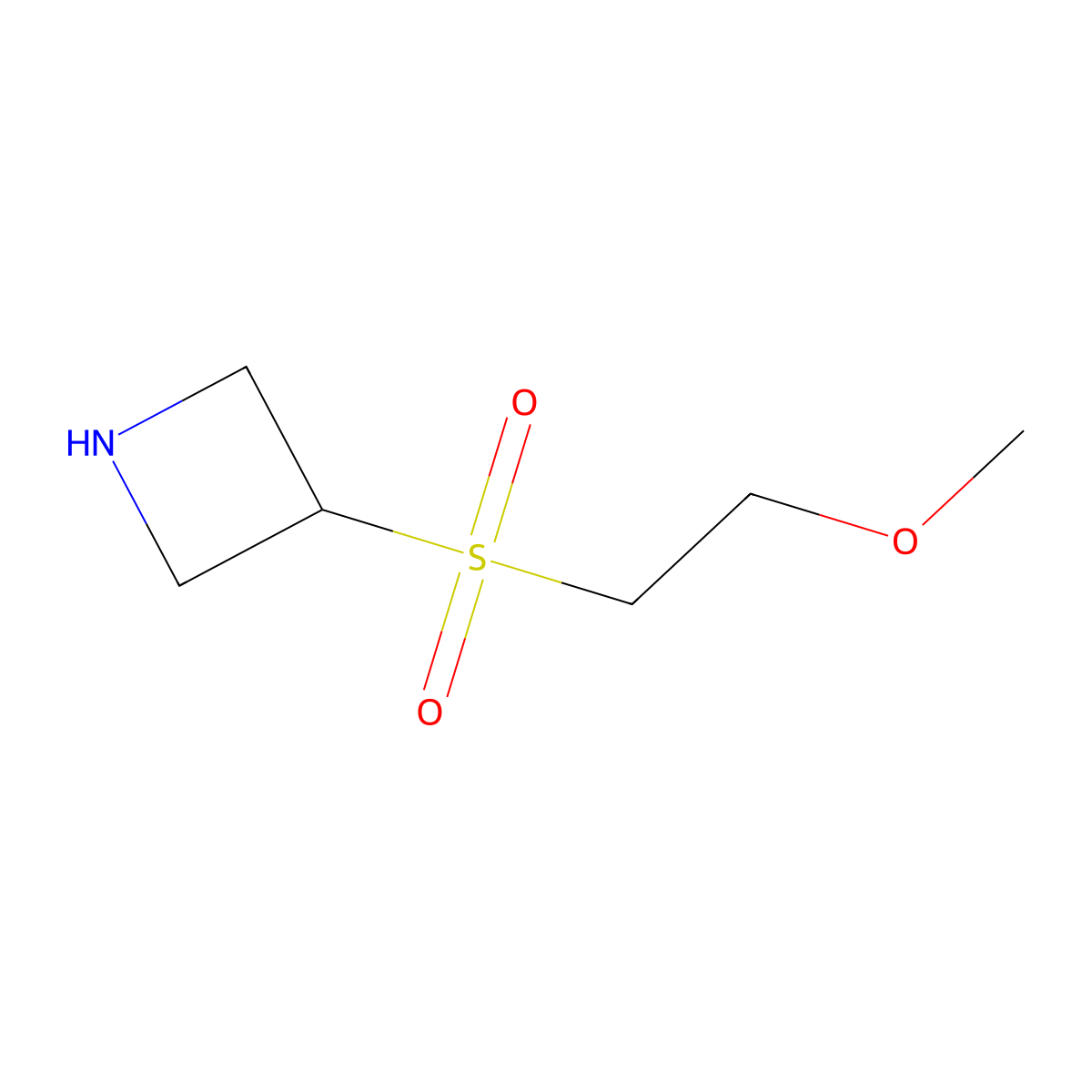 3-(2-Methoxyethanesulfonyl)azetidine molecular structure, CAS 1866143-23-8