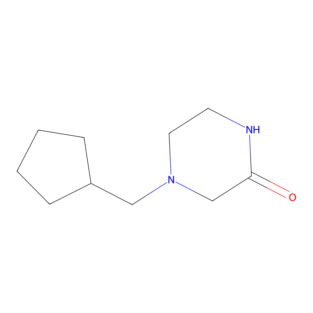 4-(Cyclopentylmethyl)piperazin-2-one molecular structure, CAS 1866157-60-9