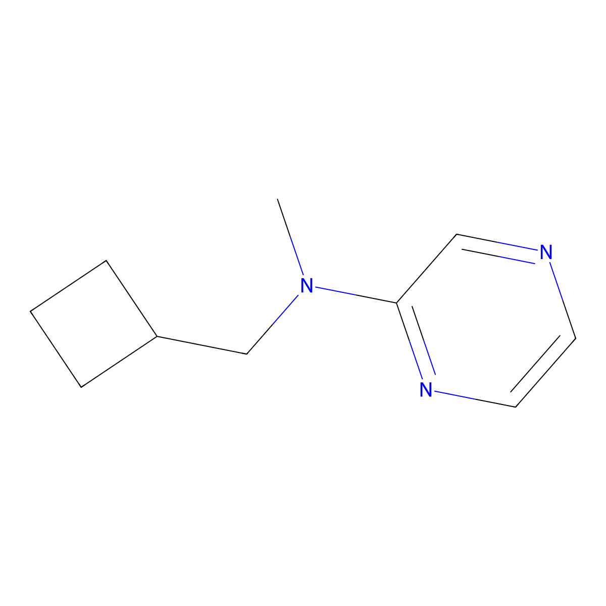N-(cyclobutylmethyl)-N-methylpyrazin-2-amine molecular structure, CAS 1866165-41-4