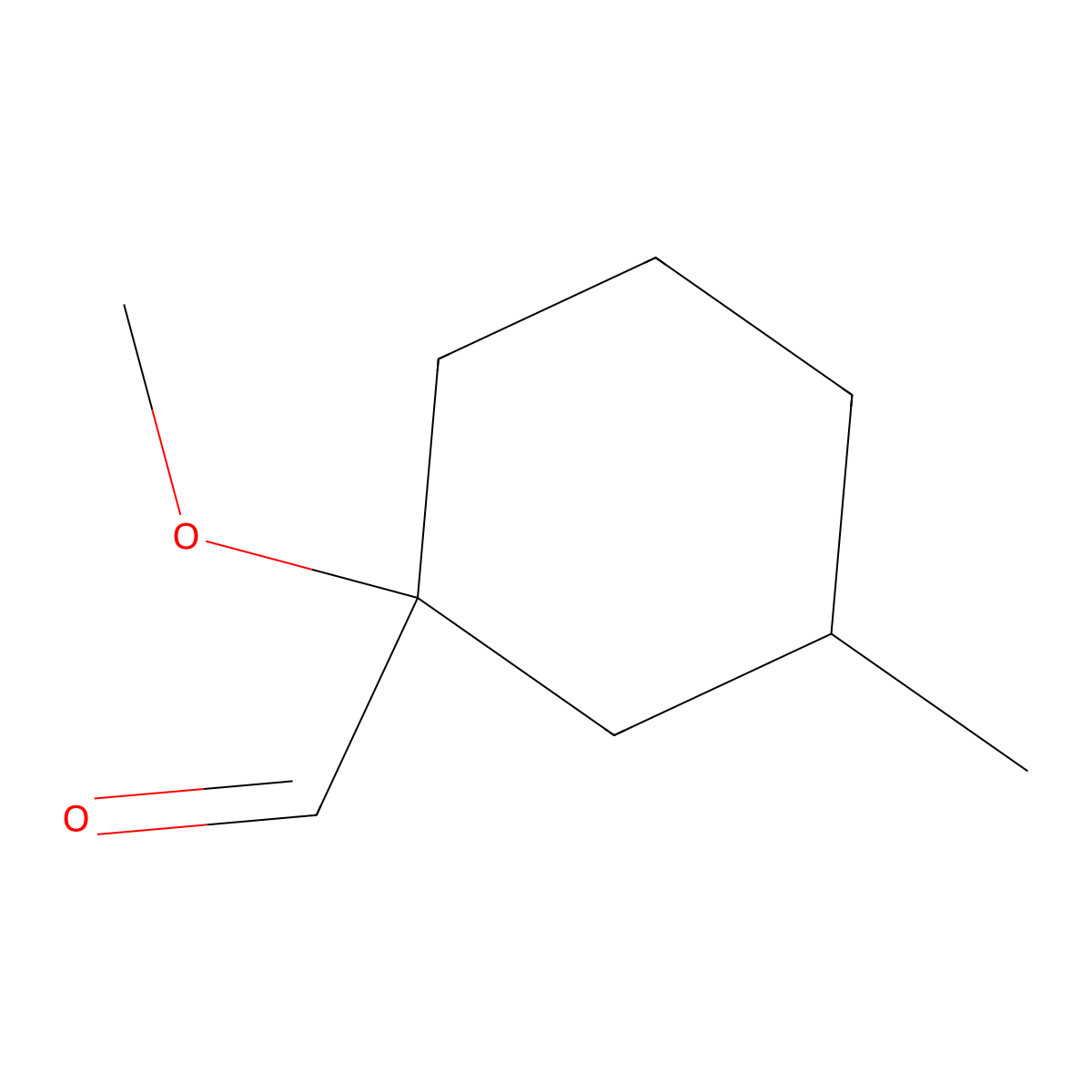 1-Methoxy-3-methylcyclohexane-1-carbaldehyde molecular structure, CAS 1866181-11-4