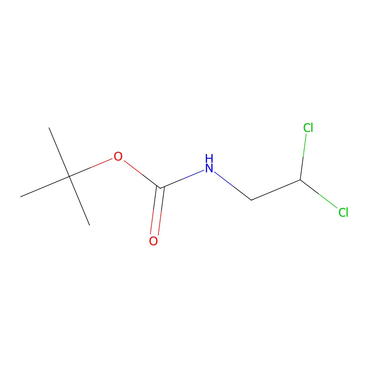 tert-butyl N-(2,2-dichloroethyl)carbamate molecular structure, CAS 1866182-01-5