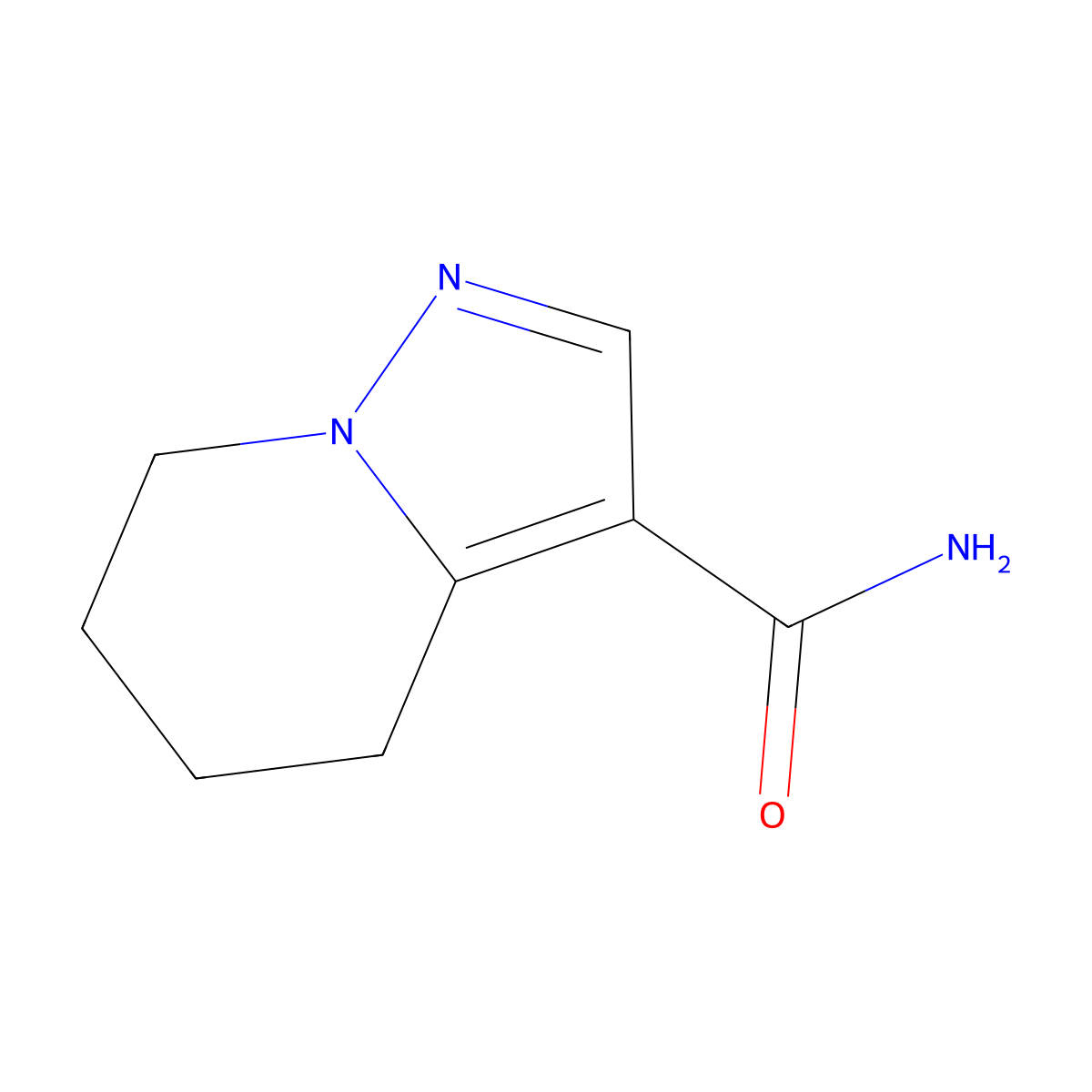 4,5,6,7-Tetrahydropyrazolo[1,5-a]pyridine-3-carboxamide molecular structure, CAS 1866182-74-2