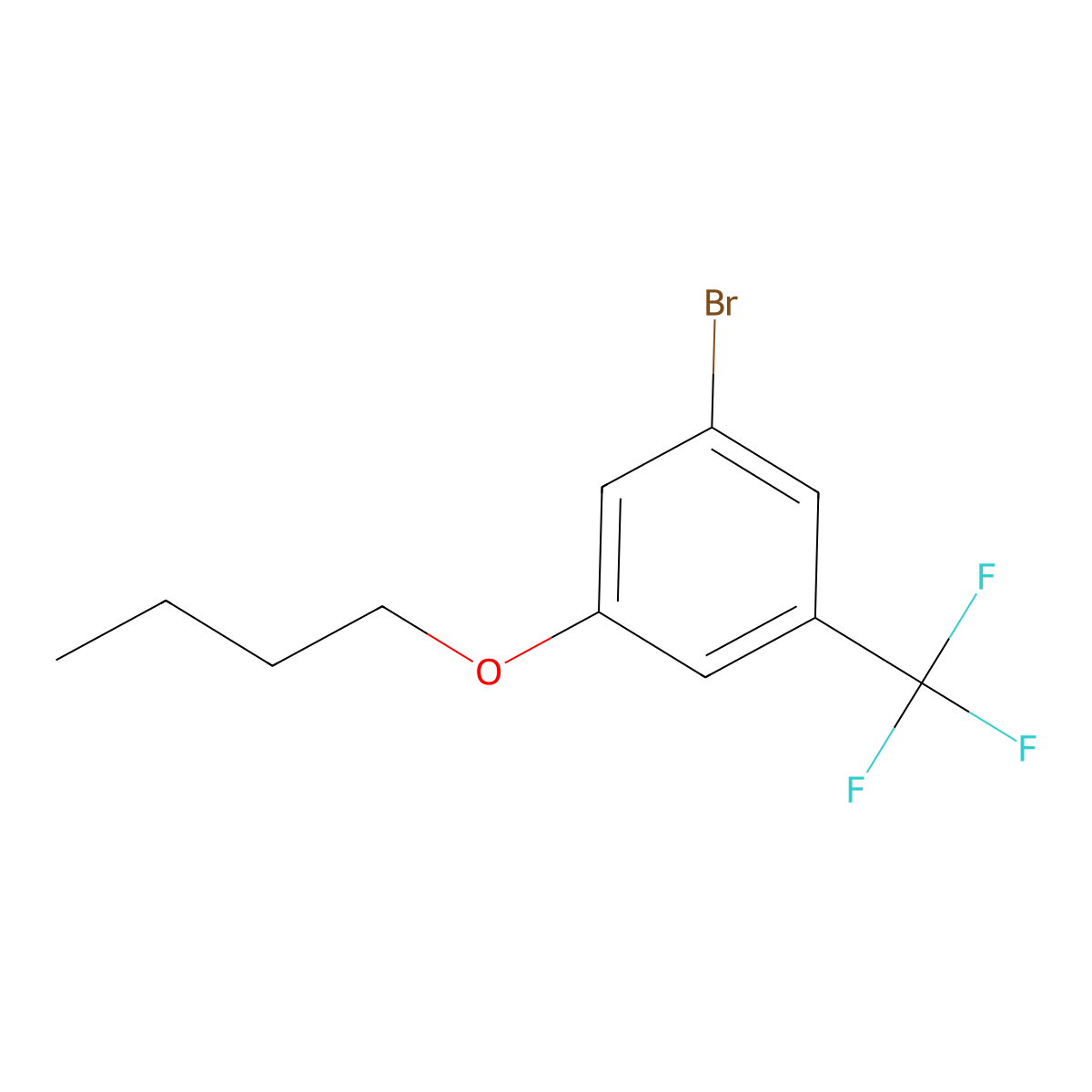 1-Bromo-3-butoxy-5-(trifluoromethyl)benzene molecular structure, CAS 1866220-88-3