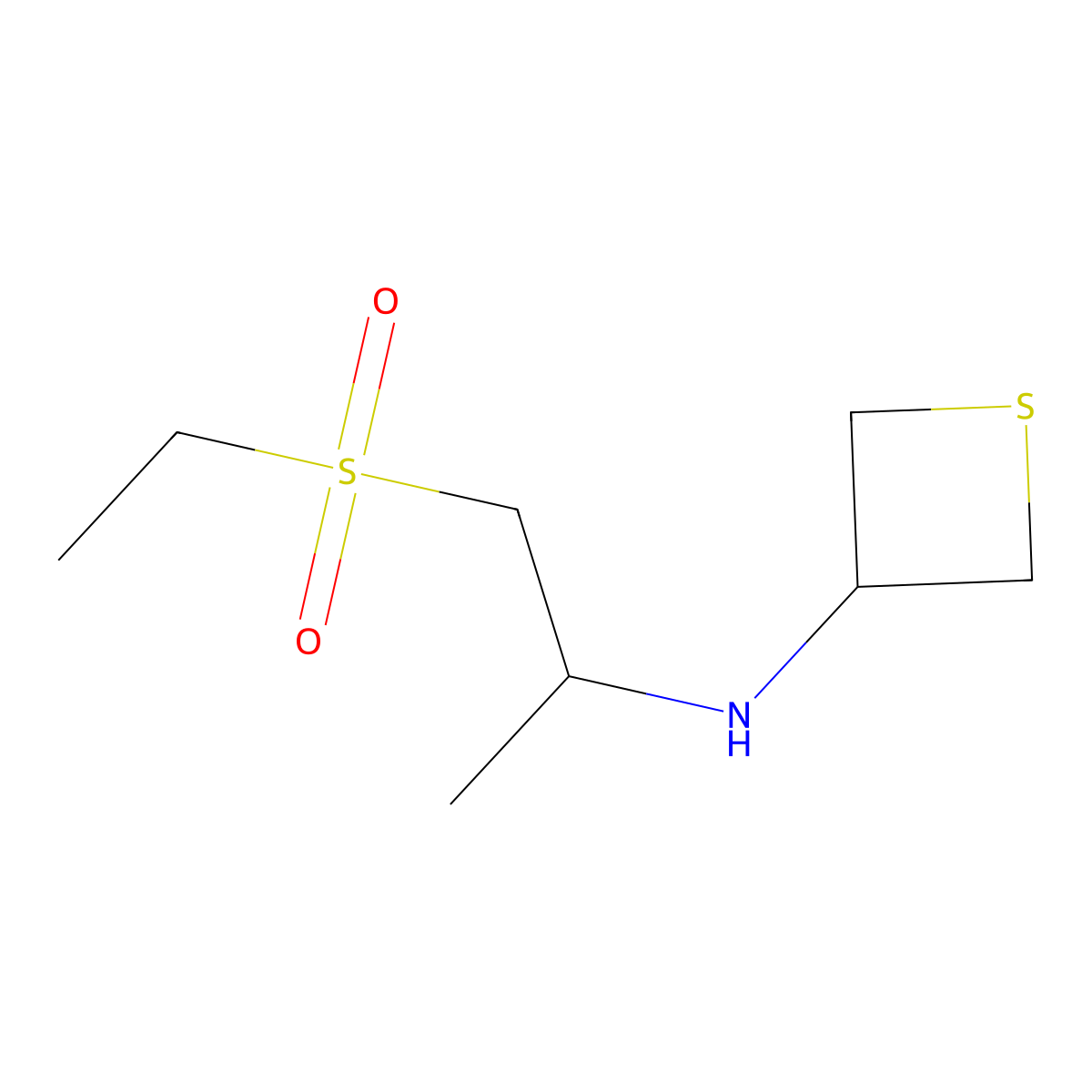 N-(1-(Ethylsulfonyl)propan-2-yl)thietan-3-amine molecular structure, CAS 1866222-35-6