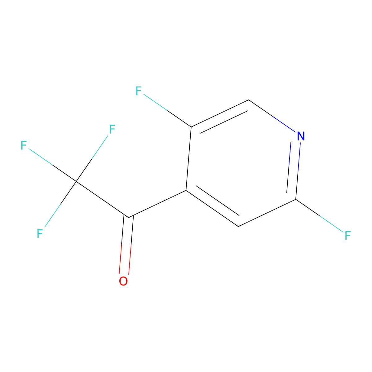 1-(2,5-Difluoropyridin-4-yl)-2,2,2-trifluoroethanone molecular structure, CAS 1866224-15-8