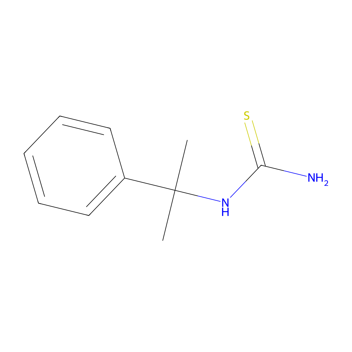 1-(2-Phenylpropan-2-yl)thiourea molecular structure, CAS 1866229-17-5
