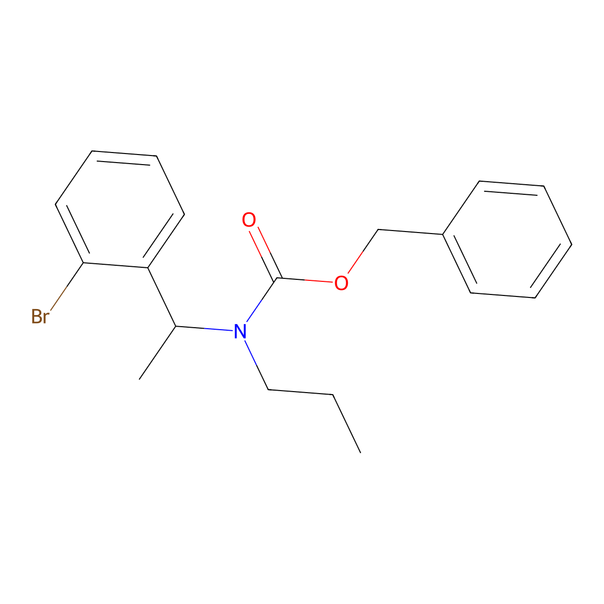 benzyl N-[1-(2-bromophenyl)ethyl]-N-propylcarbamate molecular structure, CAS 1866263-00-4