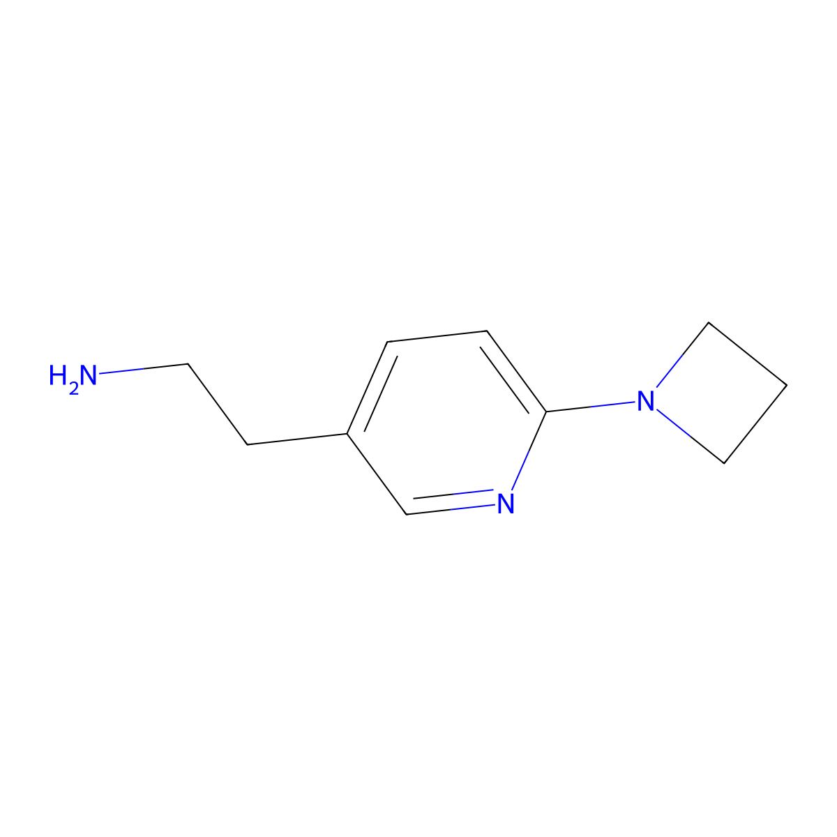 2-(6-(Azetidin-1-yl)pyridin-3-yl)ethan-1-amine molecular structure, CAS 1866279-07-3