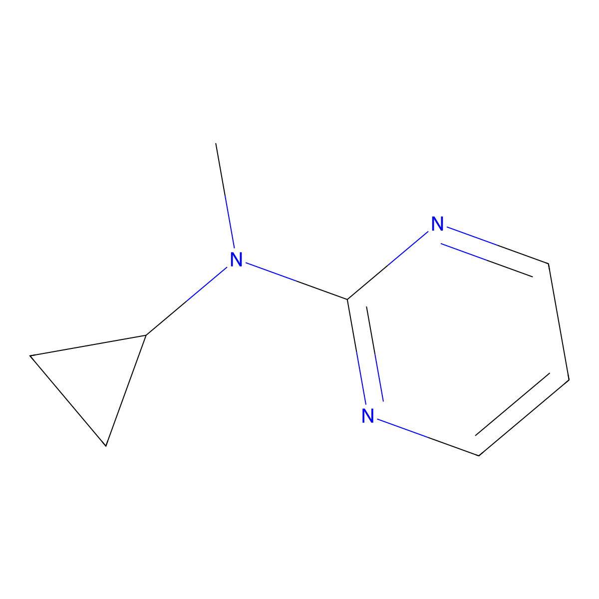 N-cyclopropyl-N-methylpyrimidin-2-amine molecular structure, CAS 1866290-49-4