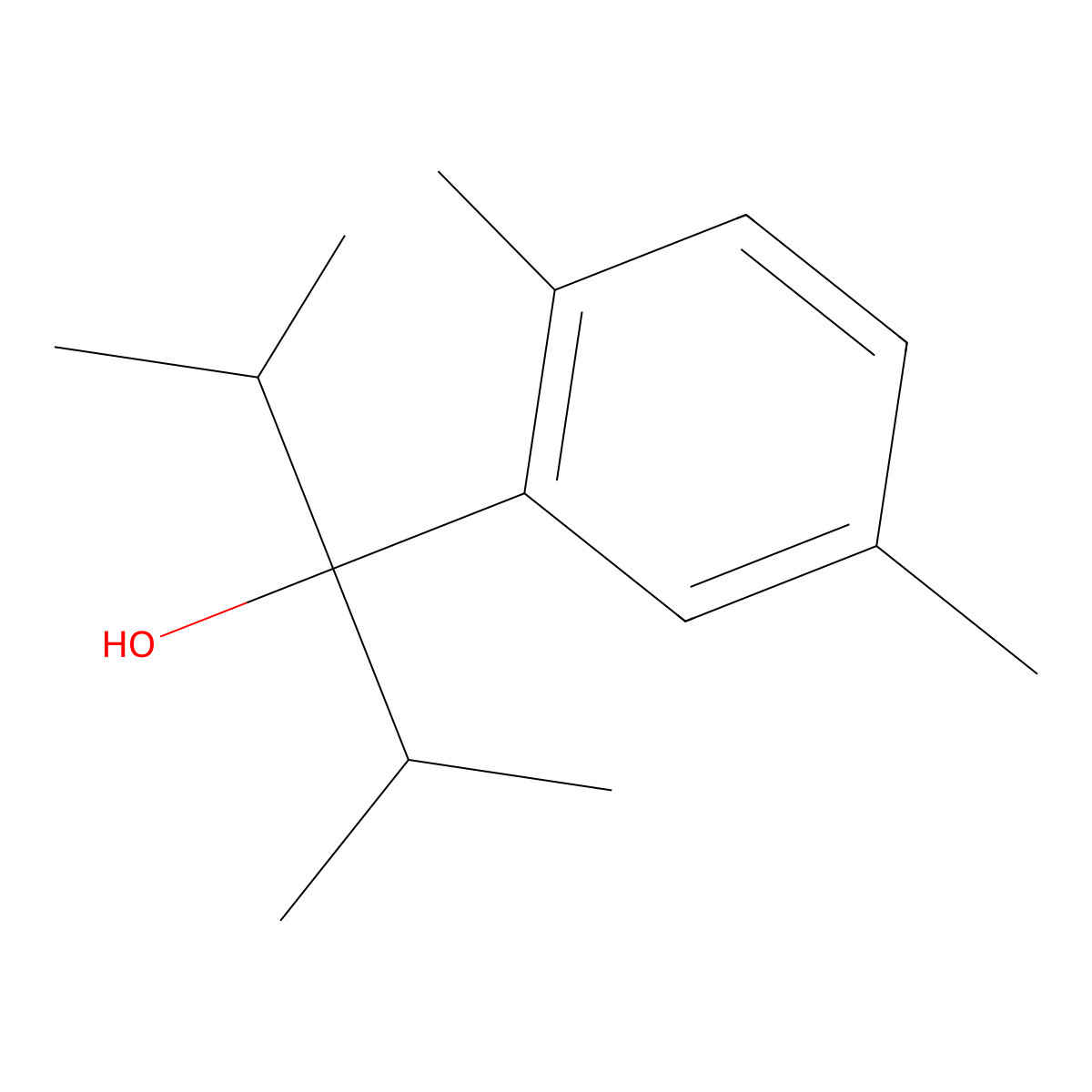 2,5-Dimethyl-alpha,alpha-bis(1-methylethyl)benZenemethanol molecular structure, CAS 1866292-45-6