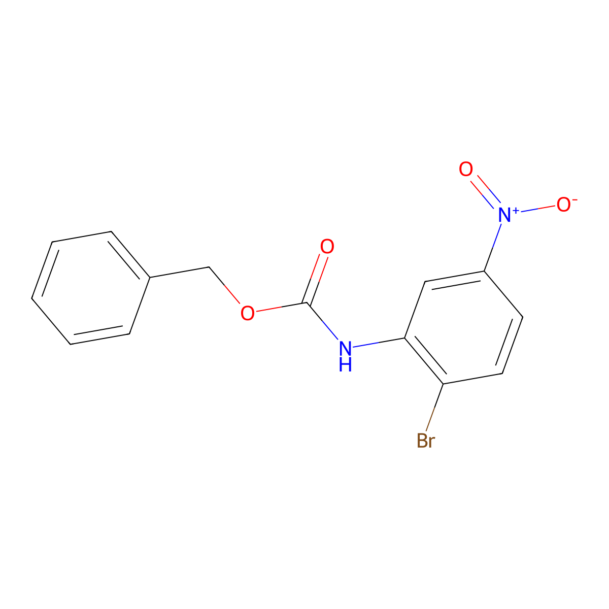 benzyl N-(2-bromo-5-nitrophenyl)carbamate molecular structure, CAS 1866349-59-8
