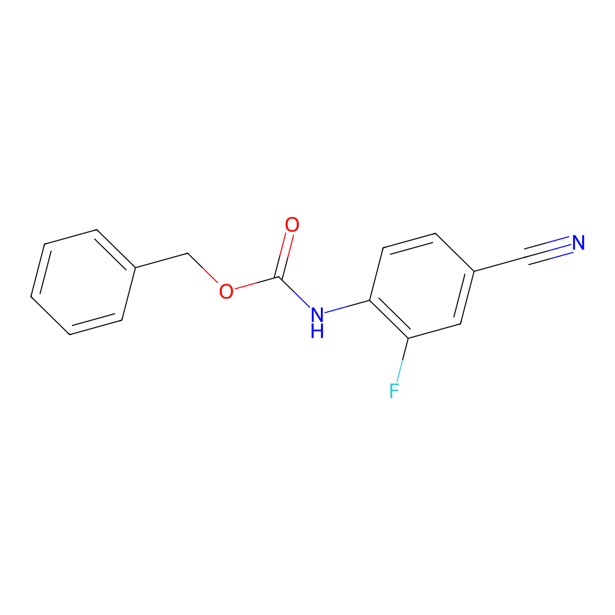 benzyl N-(4-cyano-2-fluorophenyl)carbamate molecular structure, CAS 1866349-71-4