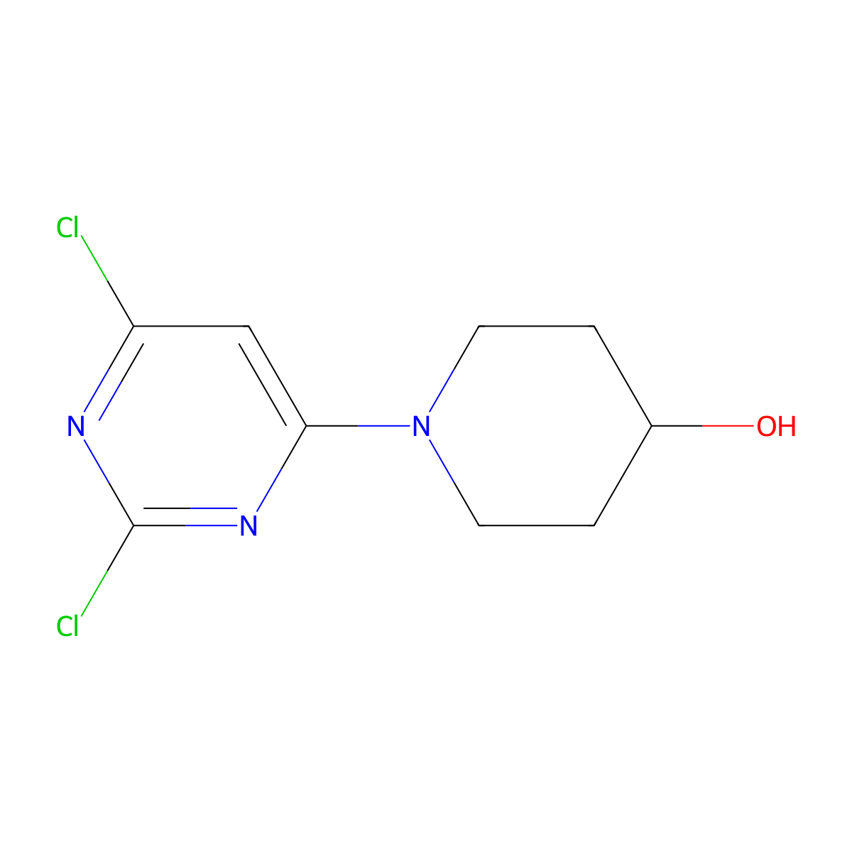 1-(2,6-Dichloropyrimidin-4-YL)piperidin-4-OL molecular structure, CAS 1866371-14-3