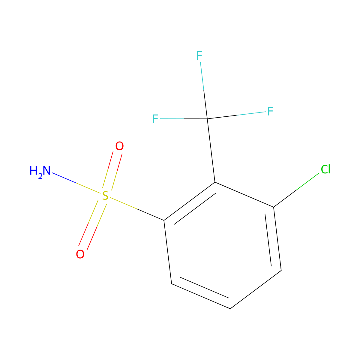 3-Chloro-2-(trifluoromethyl)benzenesulfonamide molecular structure, CAS 1866383-51-8
