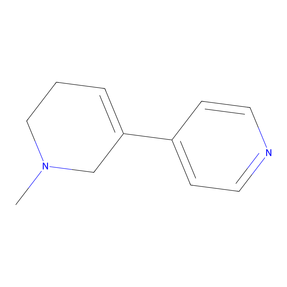 4-(1-Methyl-1,2,5,6-tetrahydropyridin-3-yl)pyridine molecular structure, CAS 1866388-05-7
