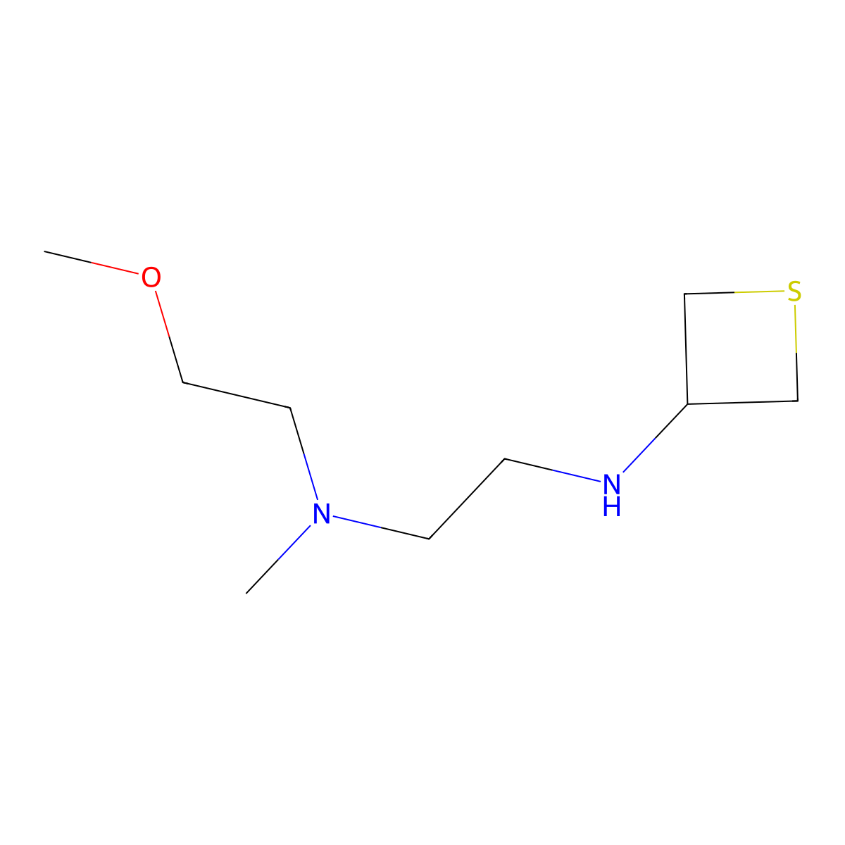 N1-(2-Methoxyethyl)-N1-methyl-N2-(thietan-3-yl)ethane-1,2-diamine molecular structure, CAS 1866389-93-6