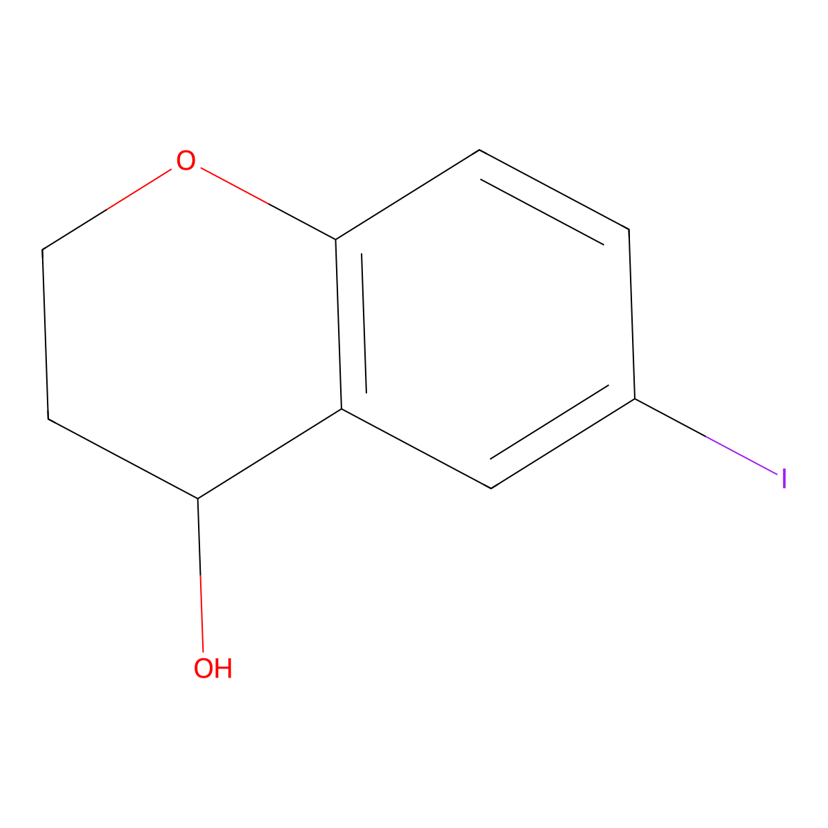 6-Iodochroman-4-ol molecular structure, CAS 186639-32-7