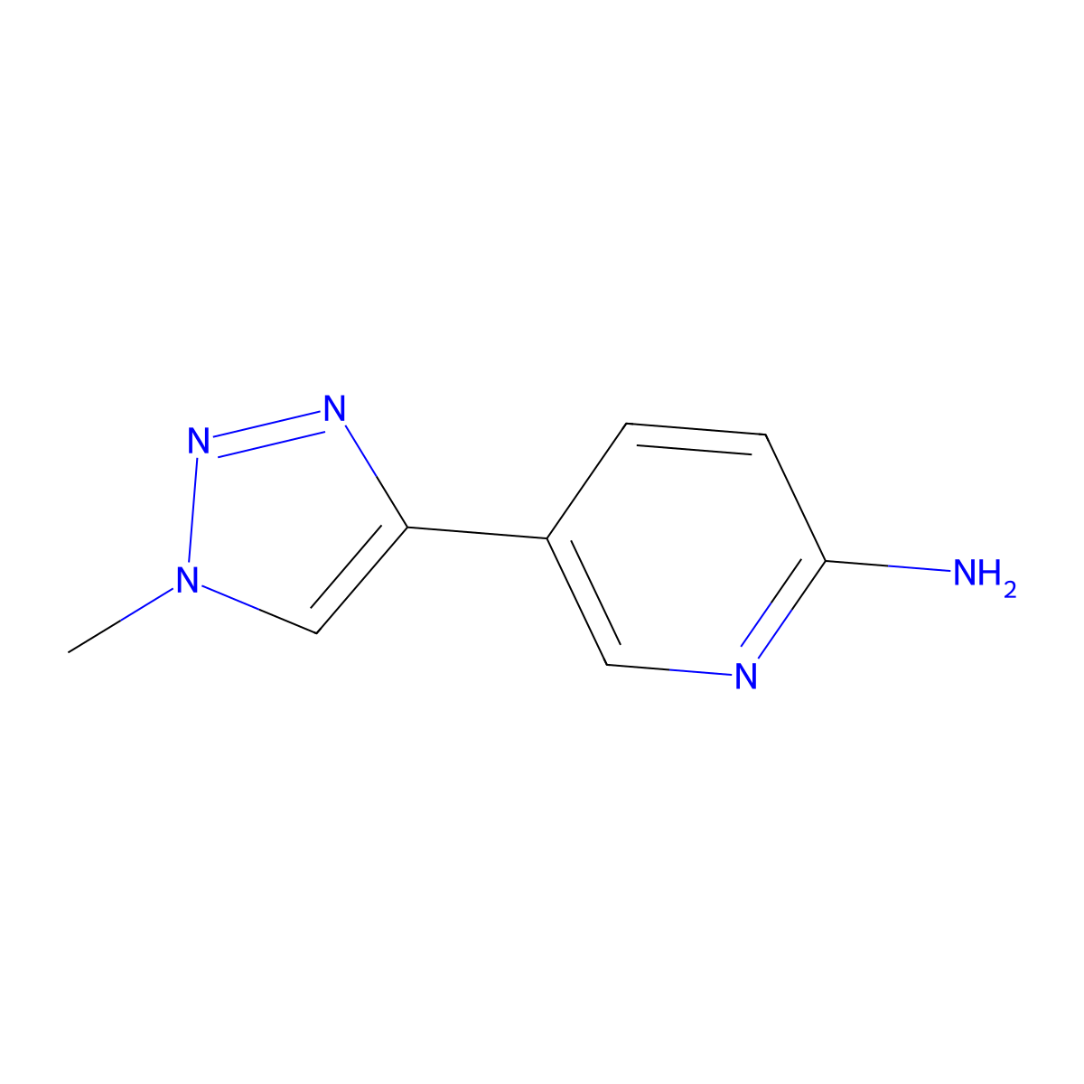 5-(1-methyl-1H-1,2,3-triazol-4-yl)-2-Pyridinamine molecular structure, CAS 1866399-24-7