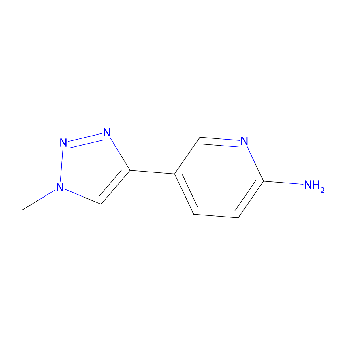 5-(1-methyl-1H-1,2,3-triazol-4-yl)-2-Pyridinamine molecular structure, CAS 1866399-24-7
