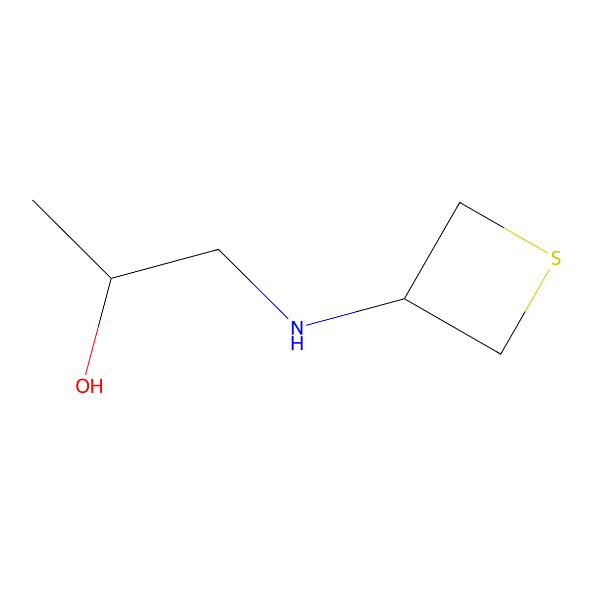 1-(Thietan-3-ylamino)propan-2-ol molecular structure, CAS 1866408-75-4