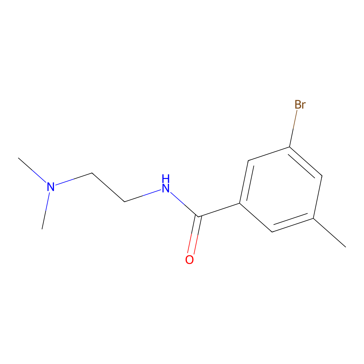 3-Bromo-N-[2-(dimethylamino)ethyl]-5-methylbenzamide molecular structure, CAS 1866424-63-6